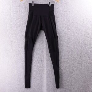 Lululemon Black High Waist Mesh Leggings Athletic Workout Athleisure Women 6